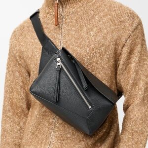 NEW LOEWE Small Puzzle Bumbag In Grained Calfskin